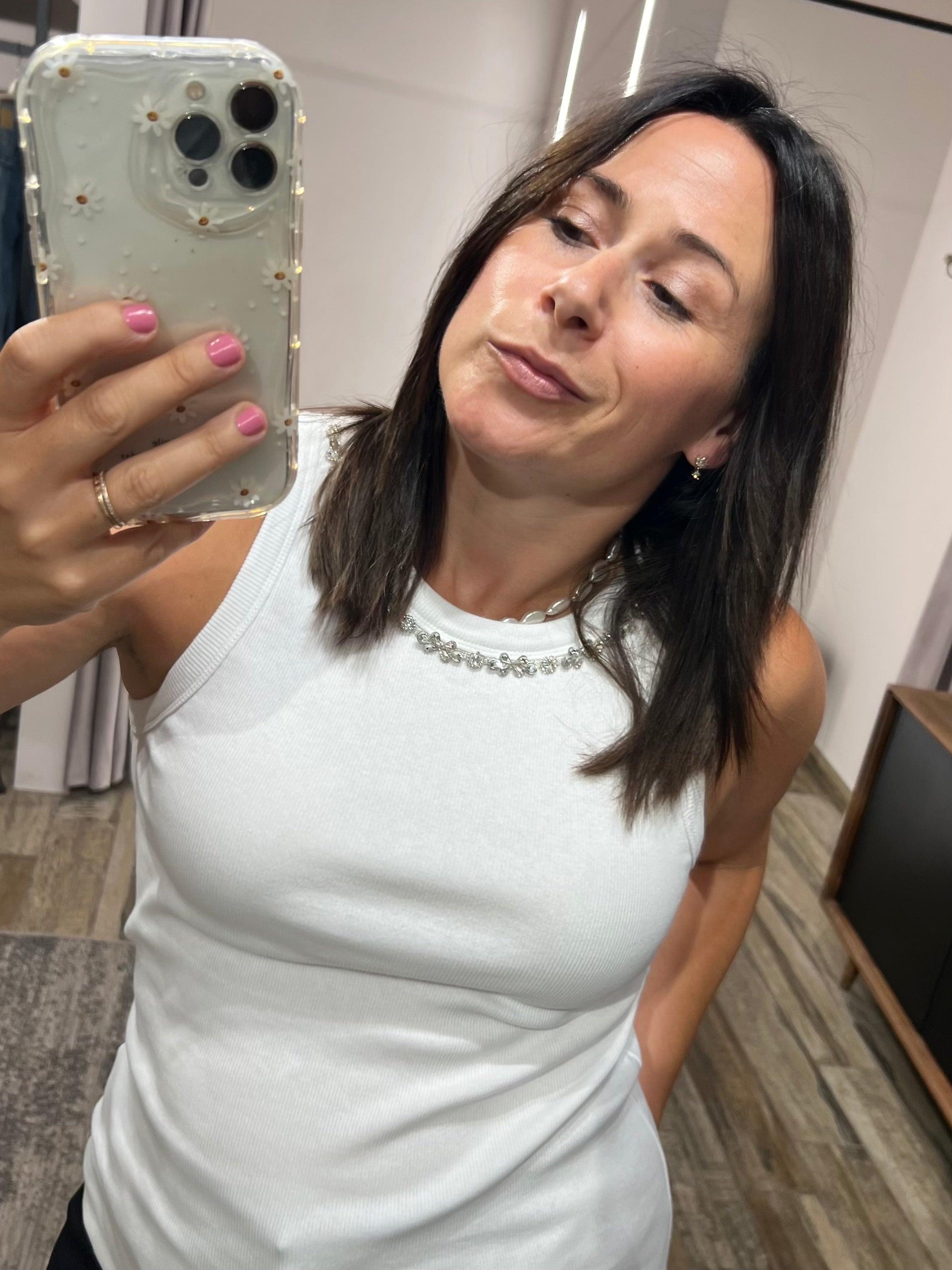 Tanktop mit Jewels