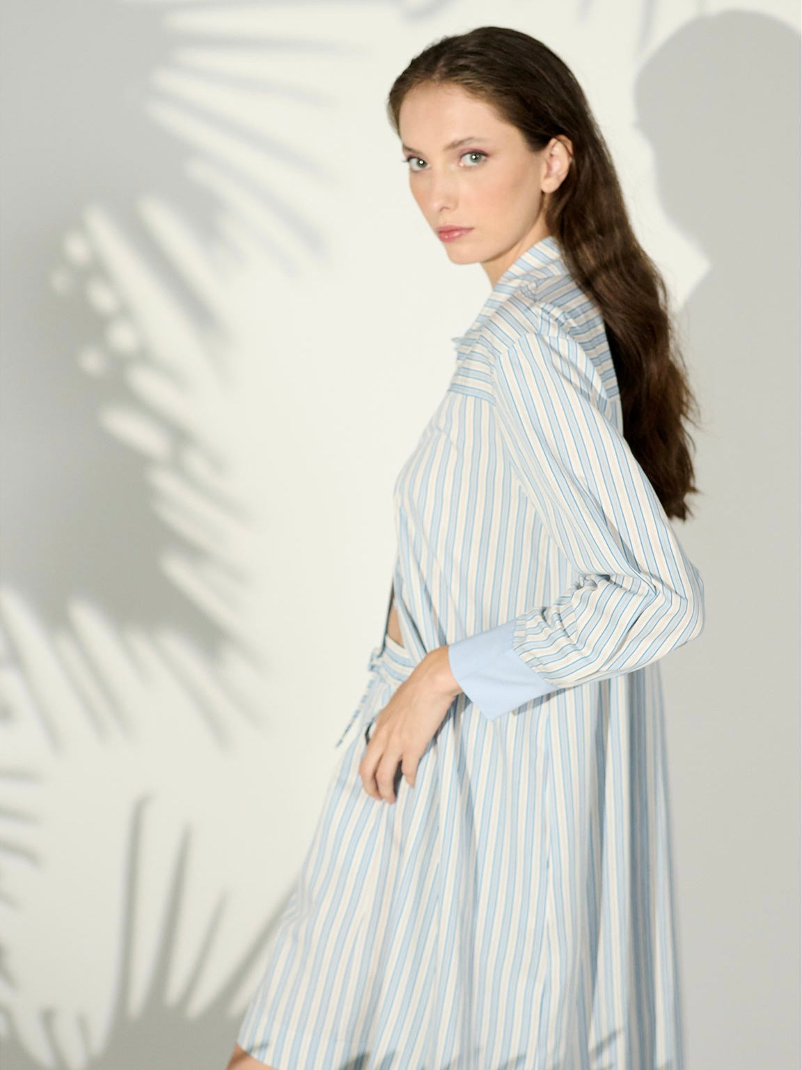 Popeline Kleid Streifen