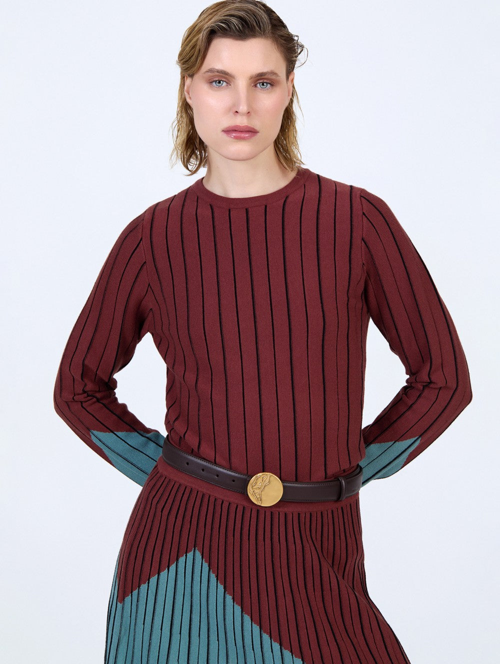 Pullover mit Plissee- Effekt