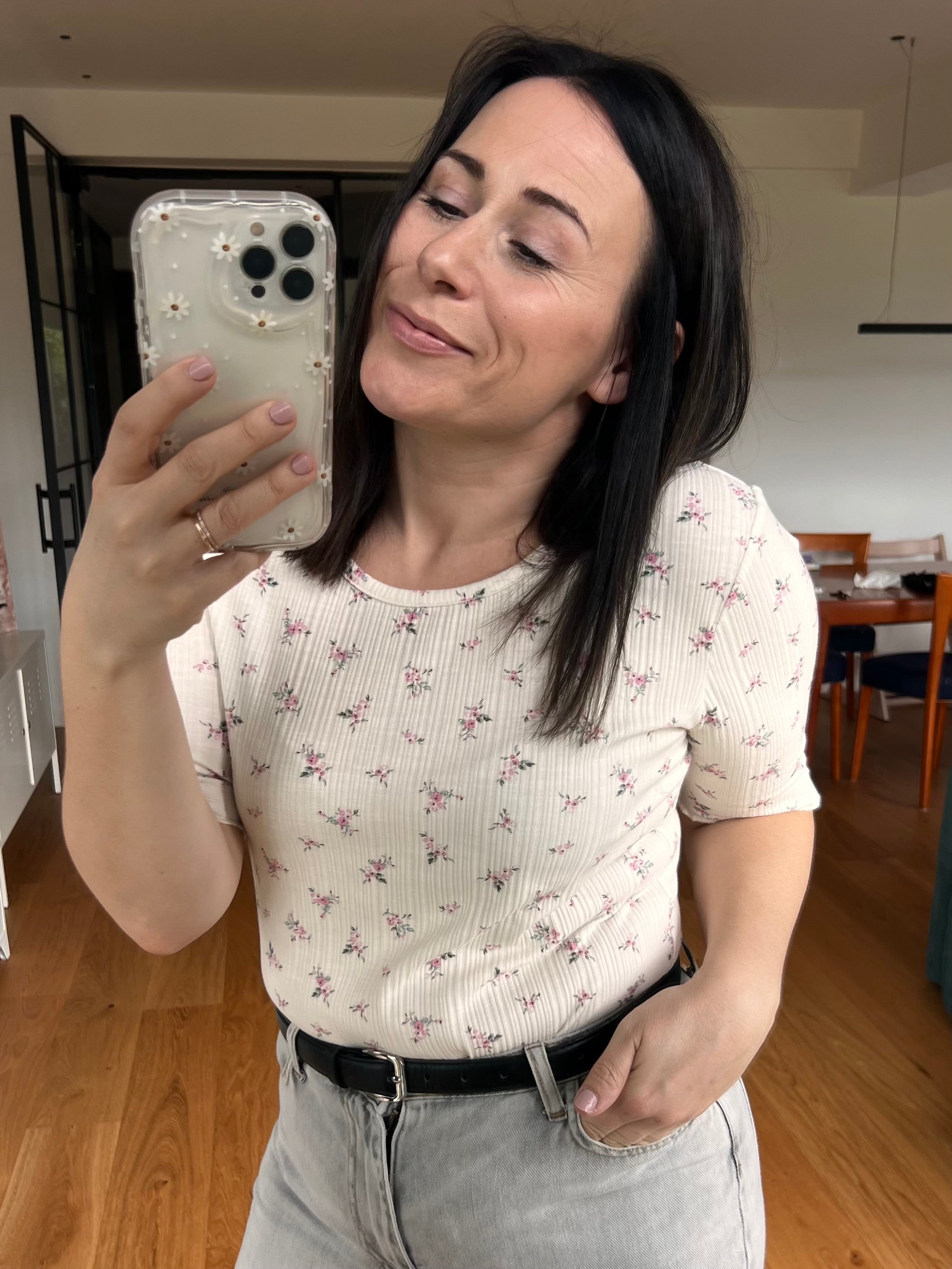 T-shirt mit Blumenmuster