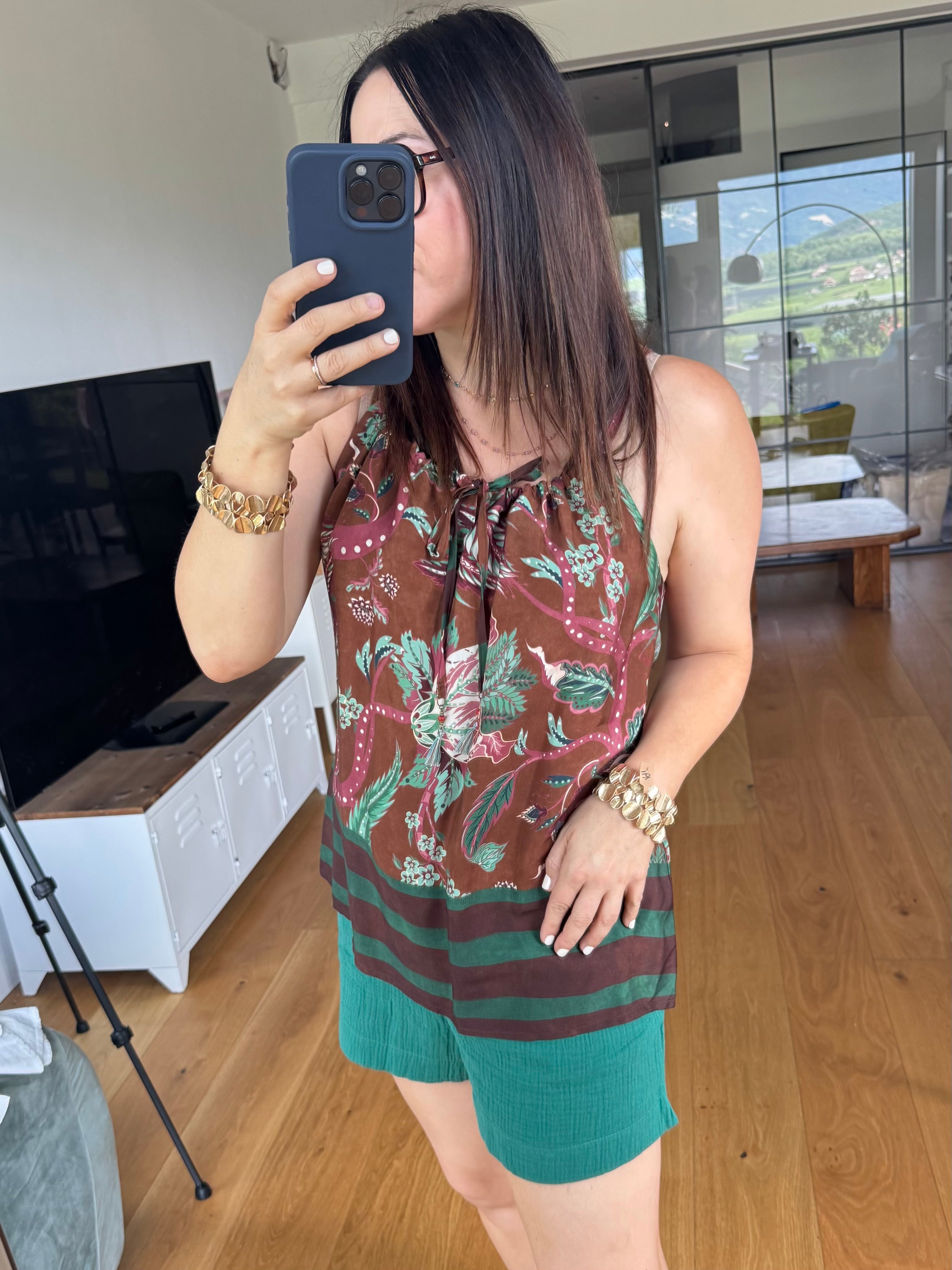 Top mit Floralemprint