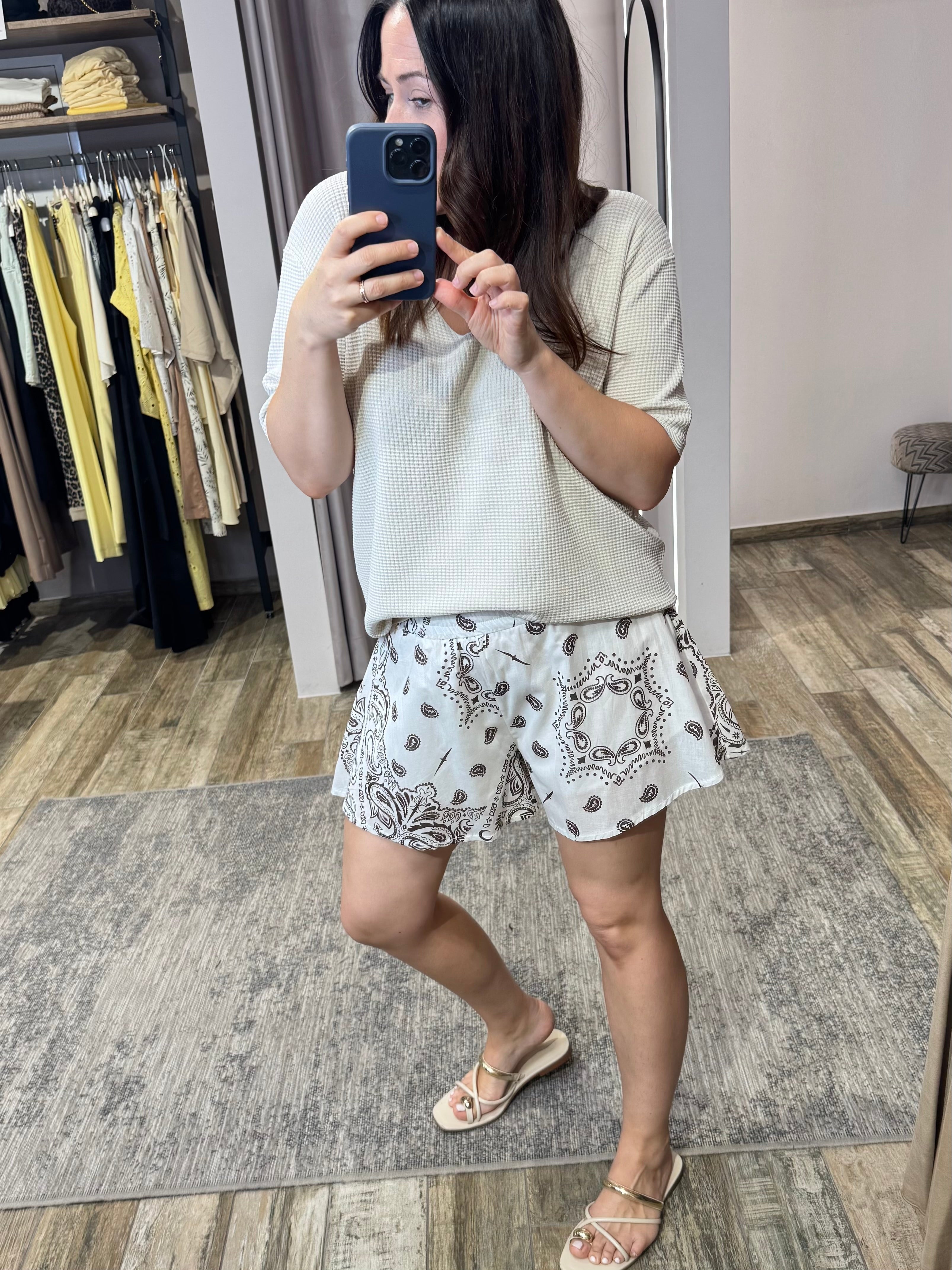 Shorts mit Paisley-Muster