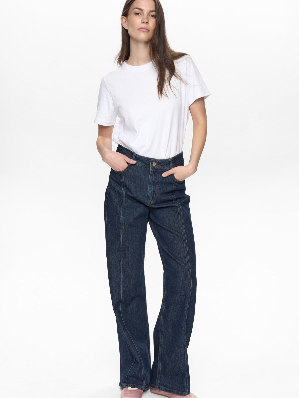 Nuberlin Jeans mit Ziernaht