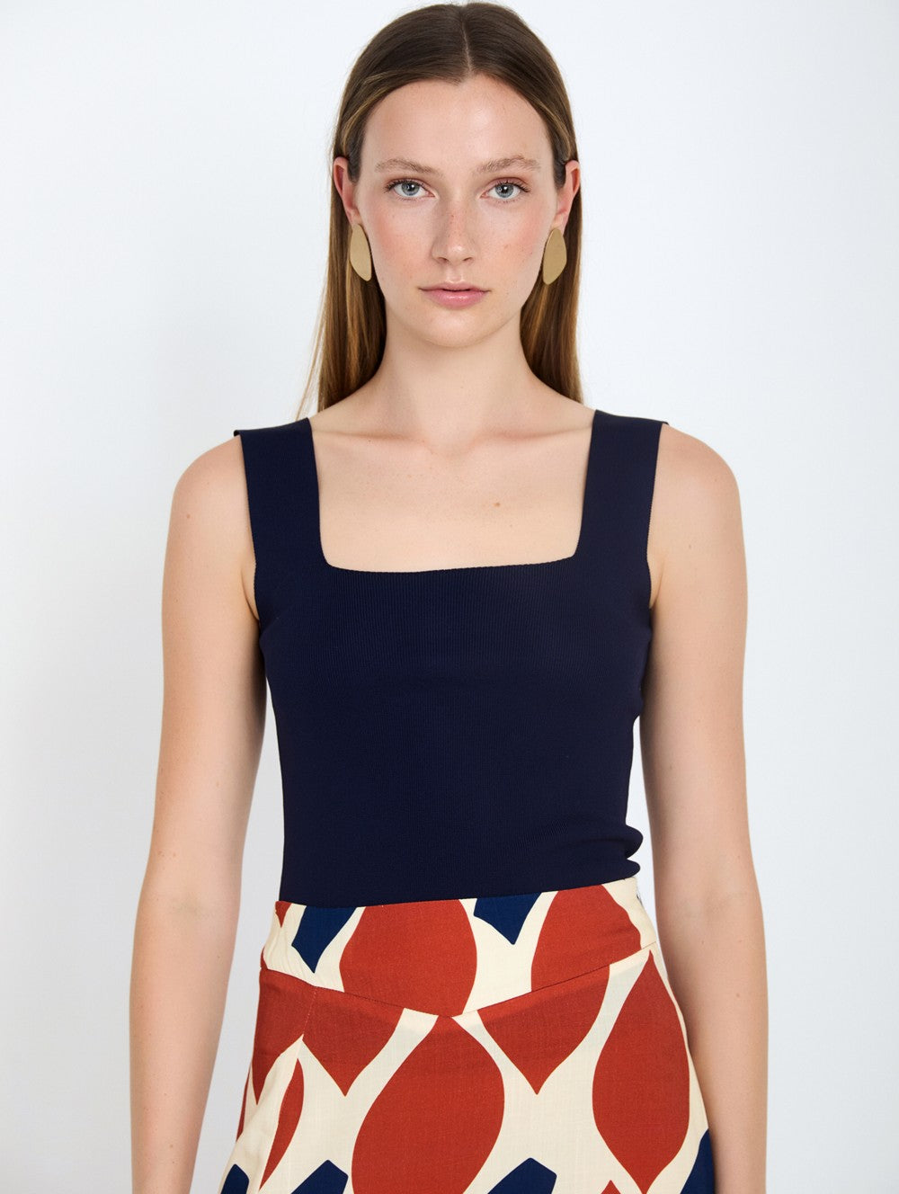 Top mit eckigem Ausschnitt