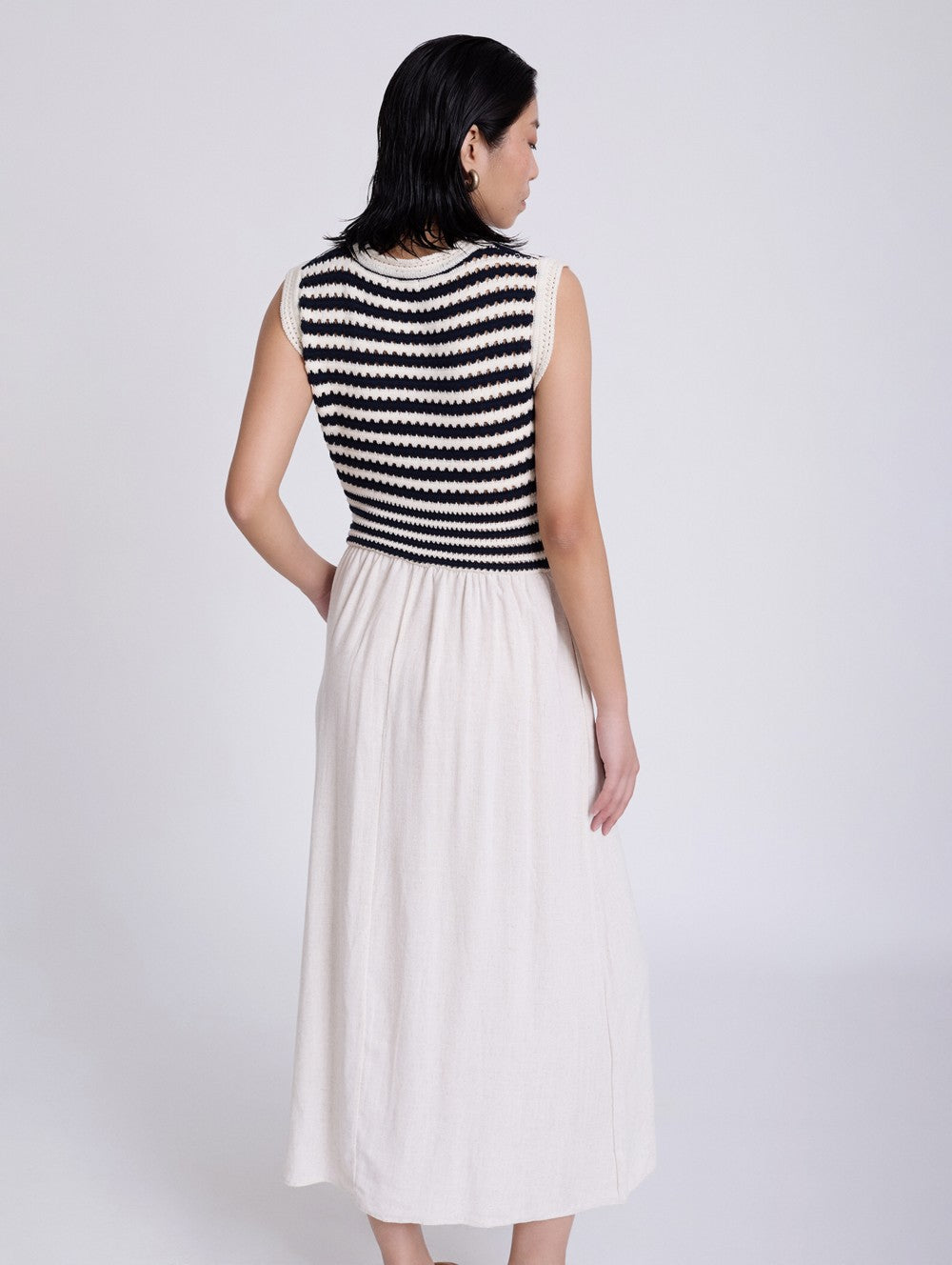 Kleid mit gestricktem Oberteil