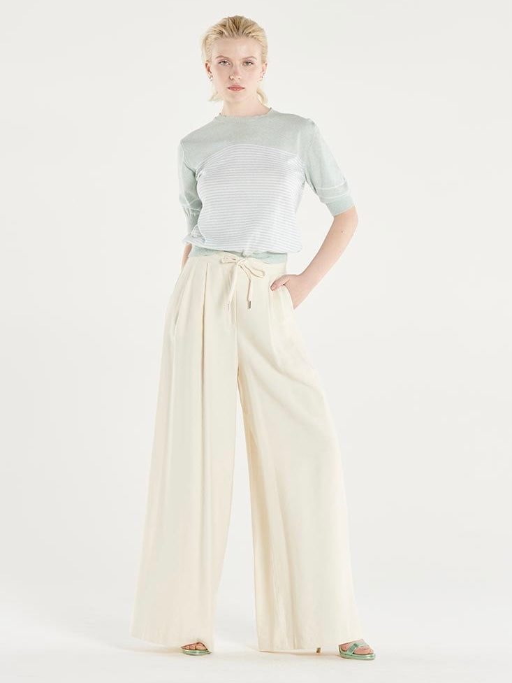 Pantalone Palazzo con allacciatura