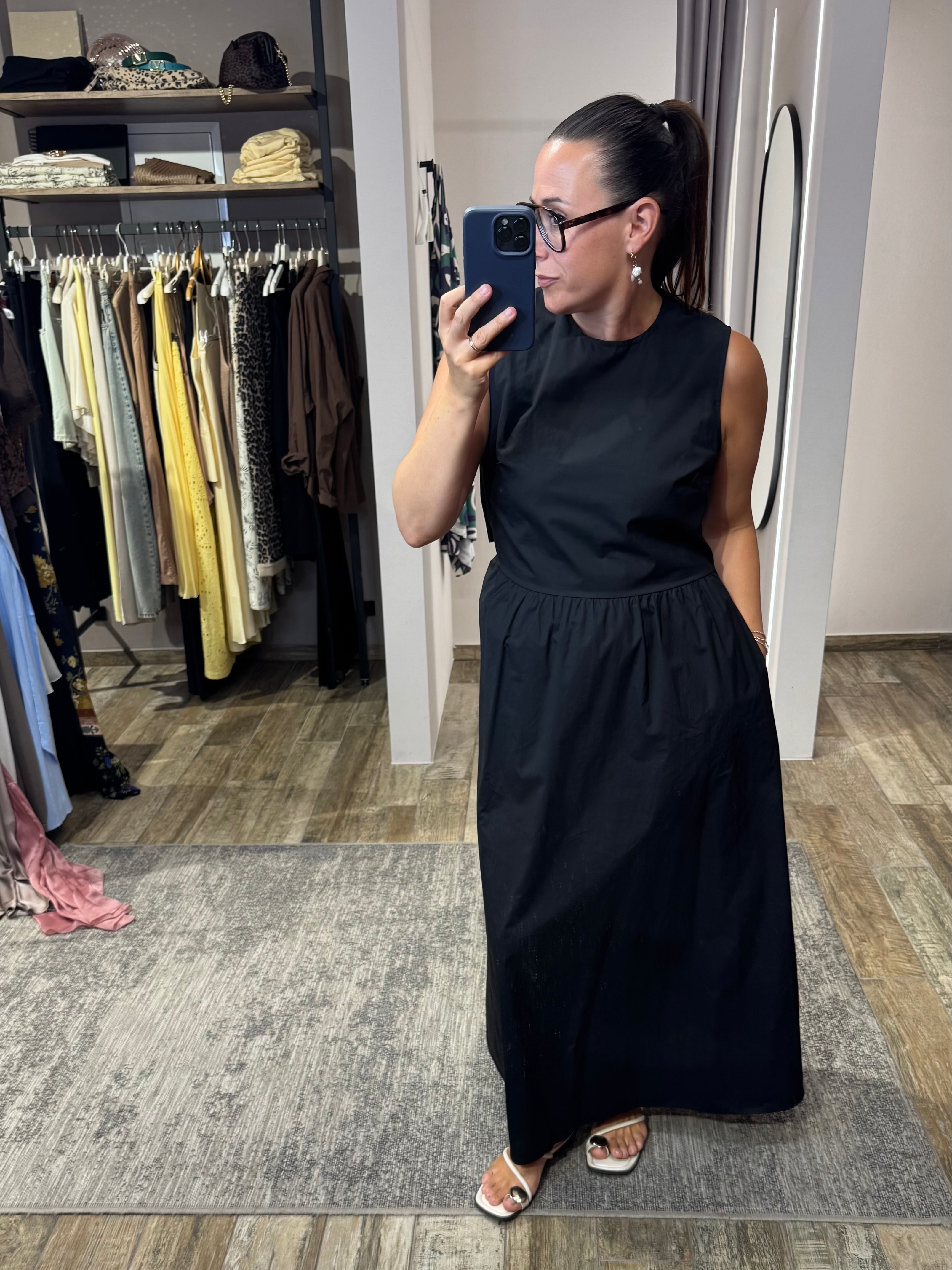 ärmelloses maxi kleid