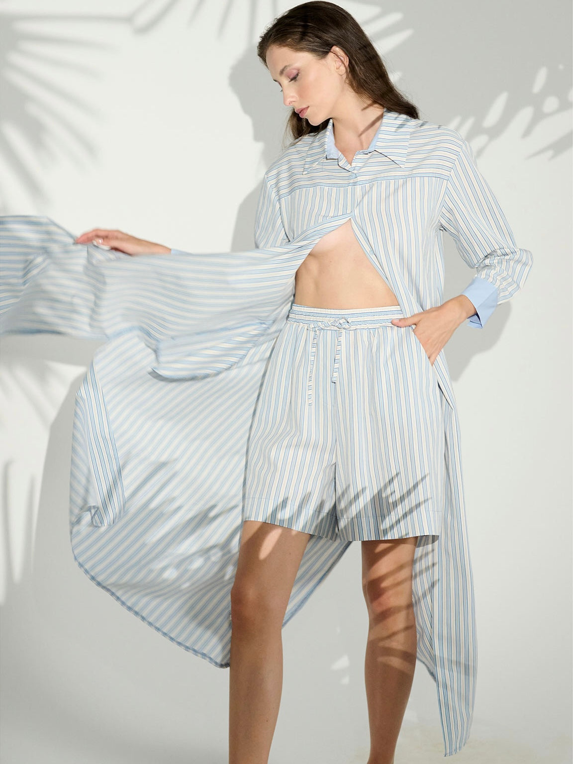 Popeline Kleid Streifen