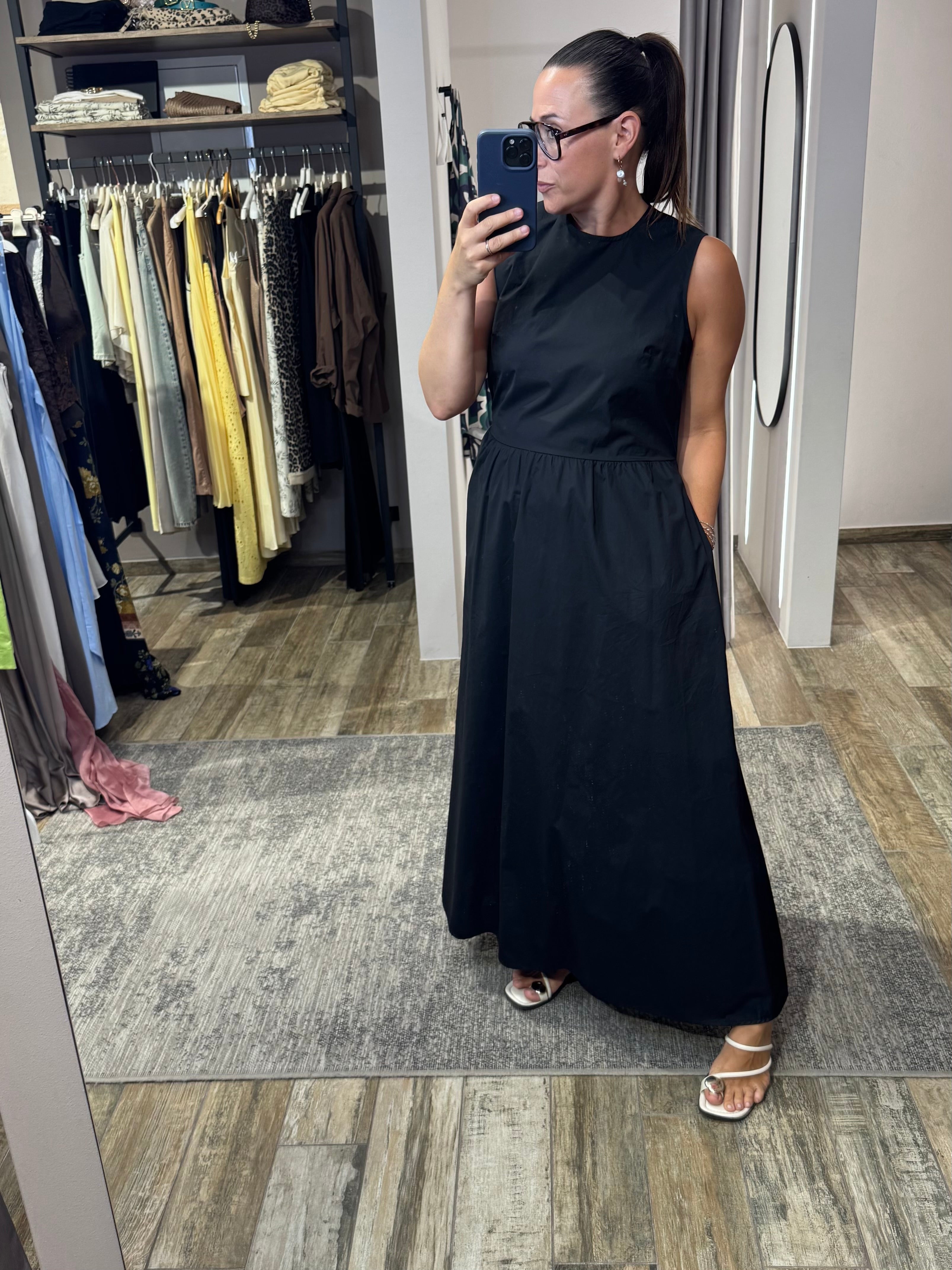ärmelloses maxi kleid