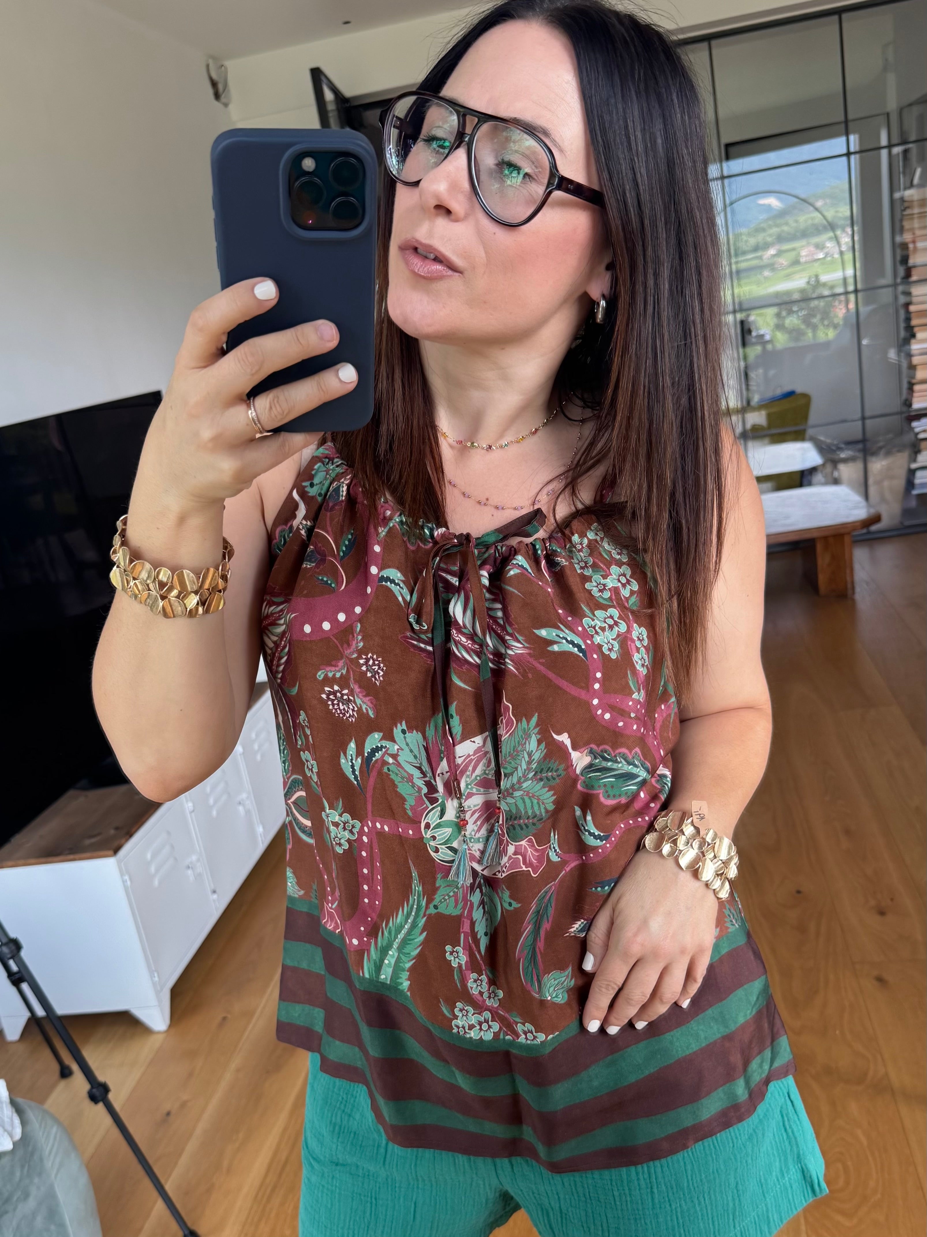 Top mit Floralemprint