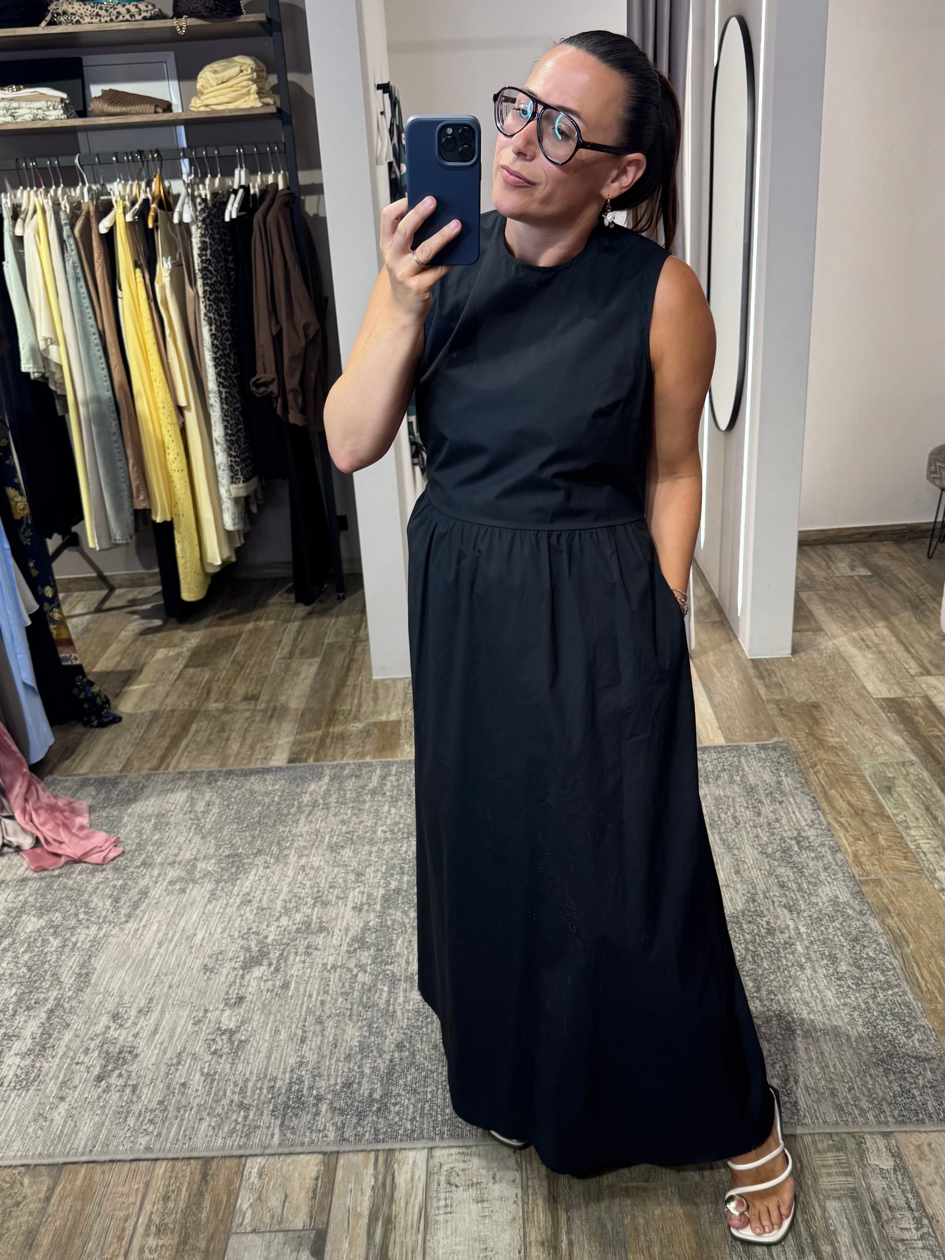 ärmelloses maxi kleid