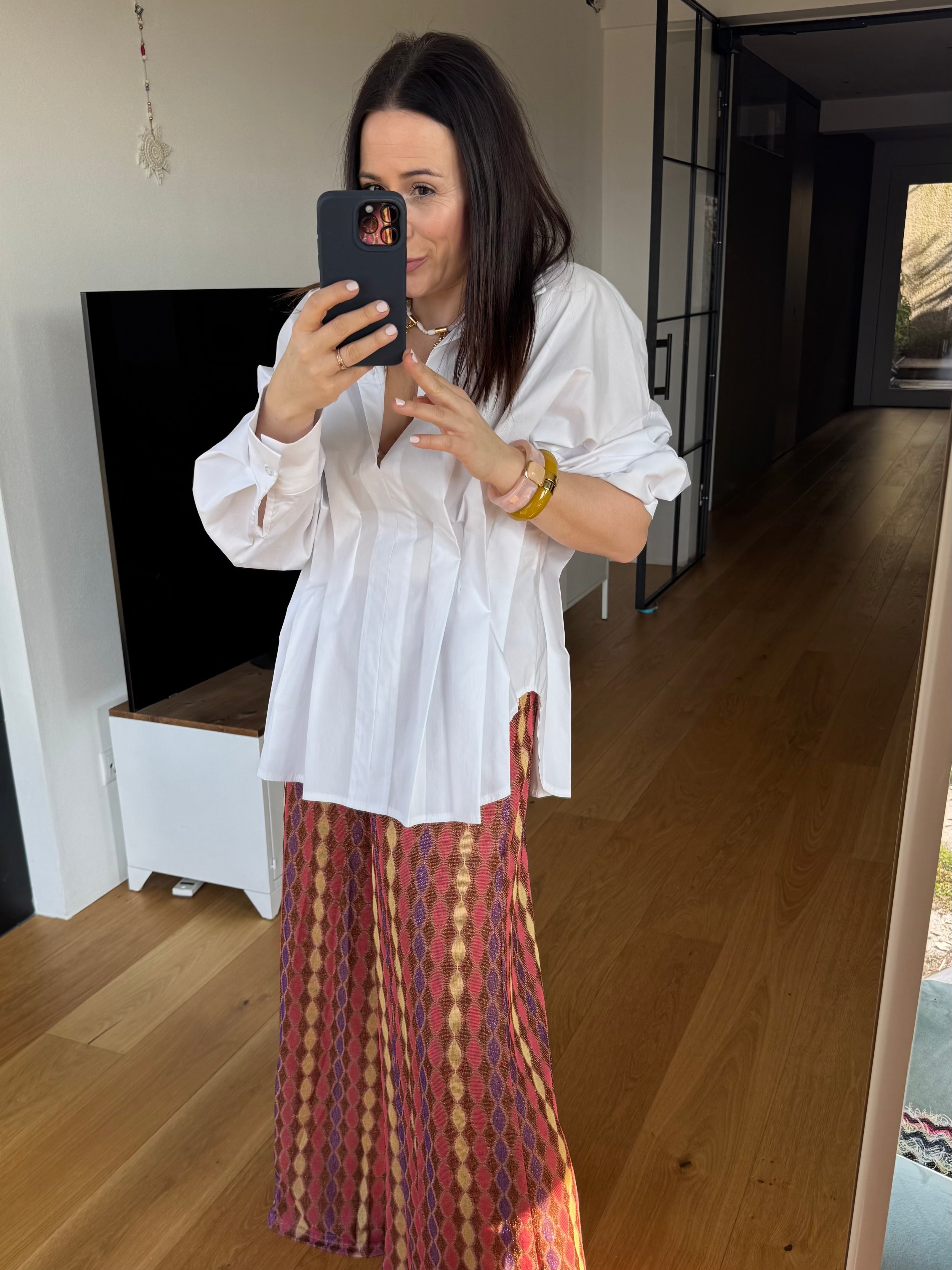 Bluse mit Falten