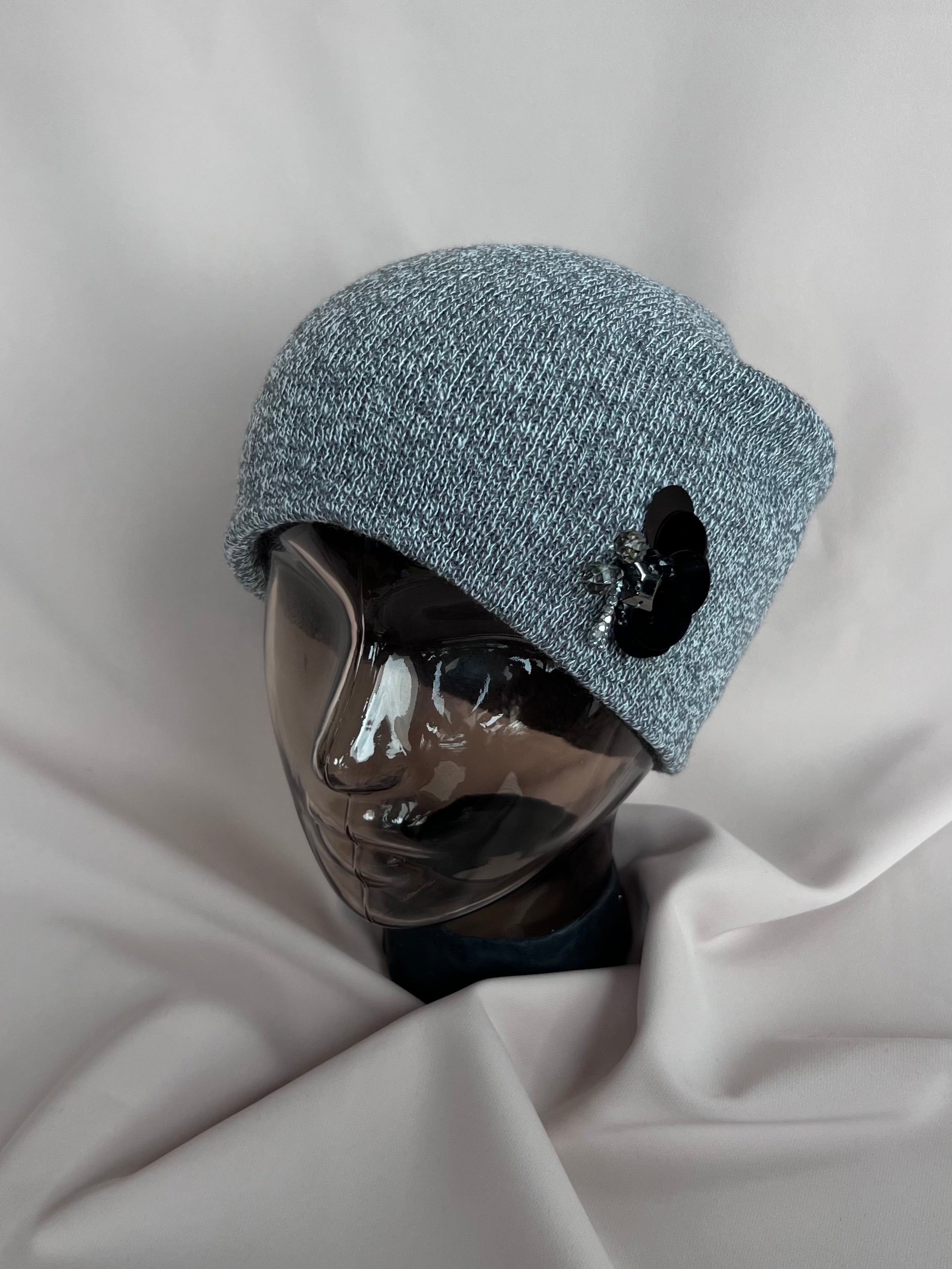 BERRETTO gioiello grigio melange