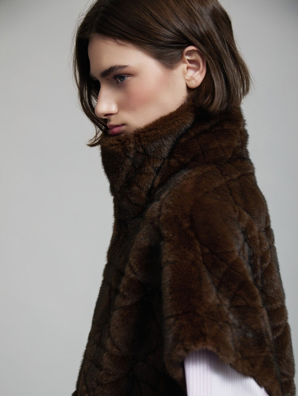 Faux fur Geometrische Weste