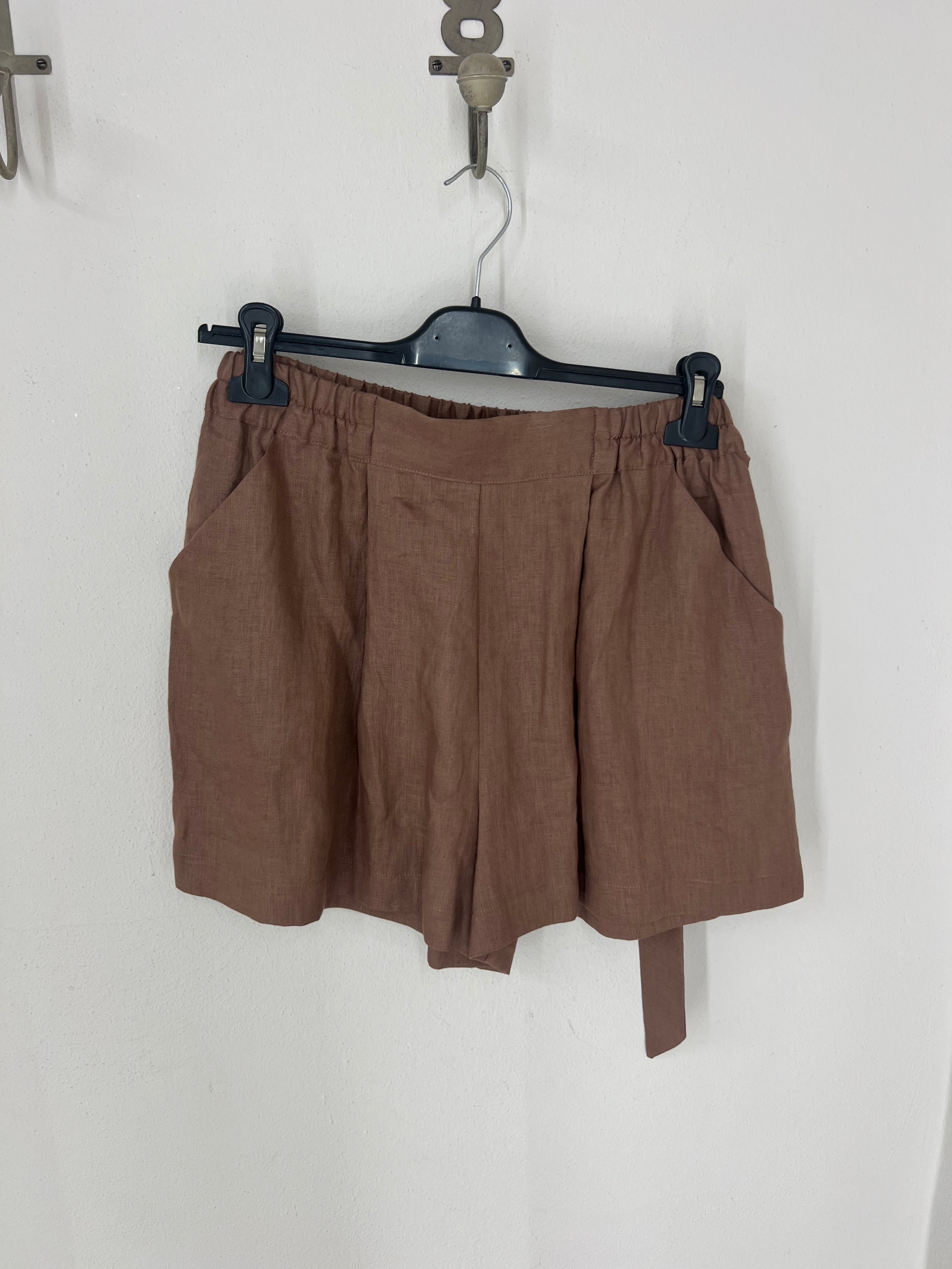 Leinen Shorts mit Gummizug