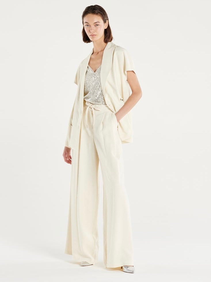 Pantalone Palazzo con allacciatura