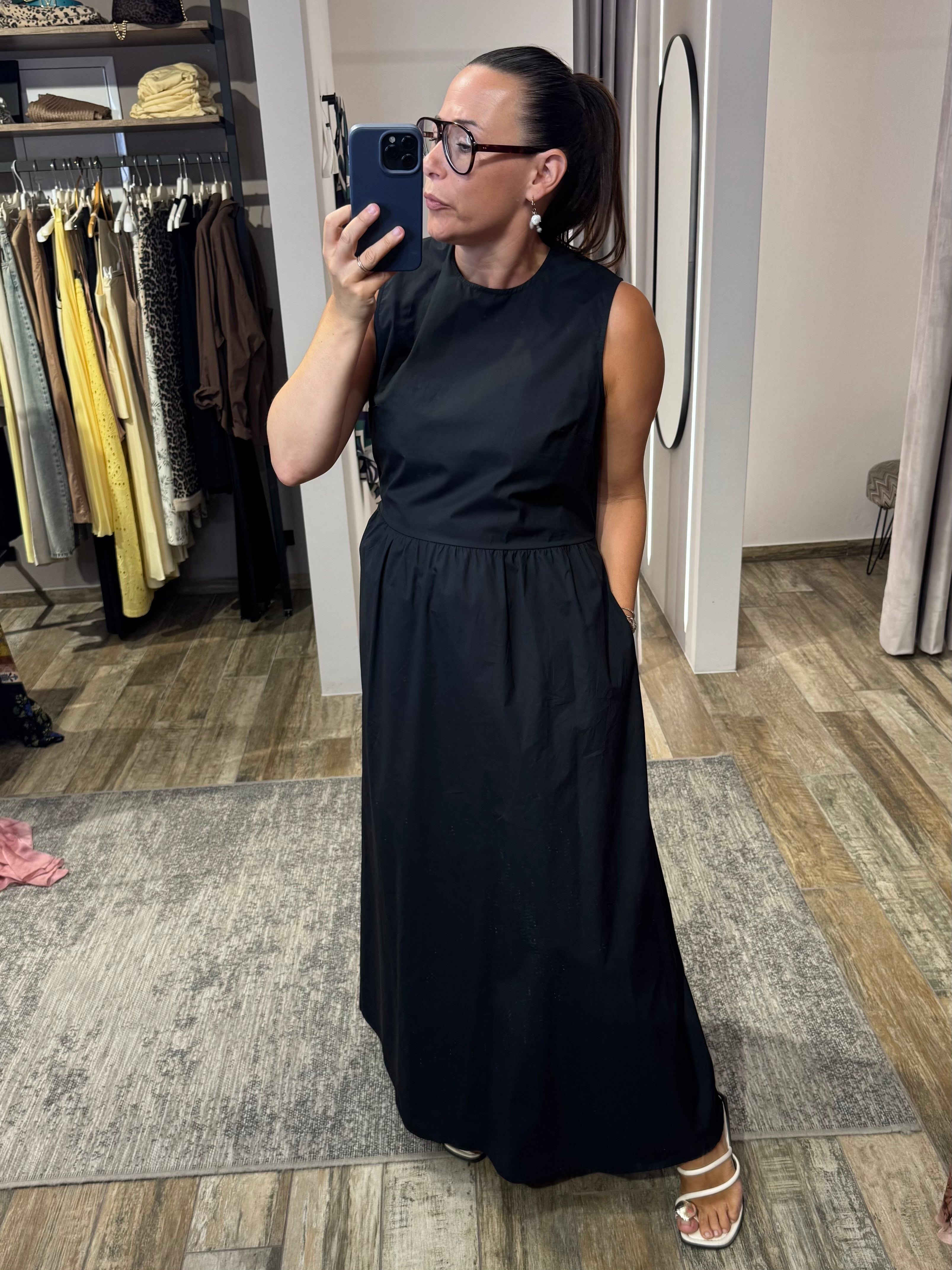 ärmelloses maxi kleid