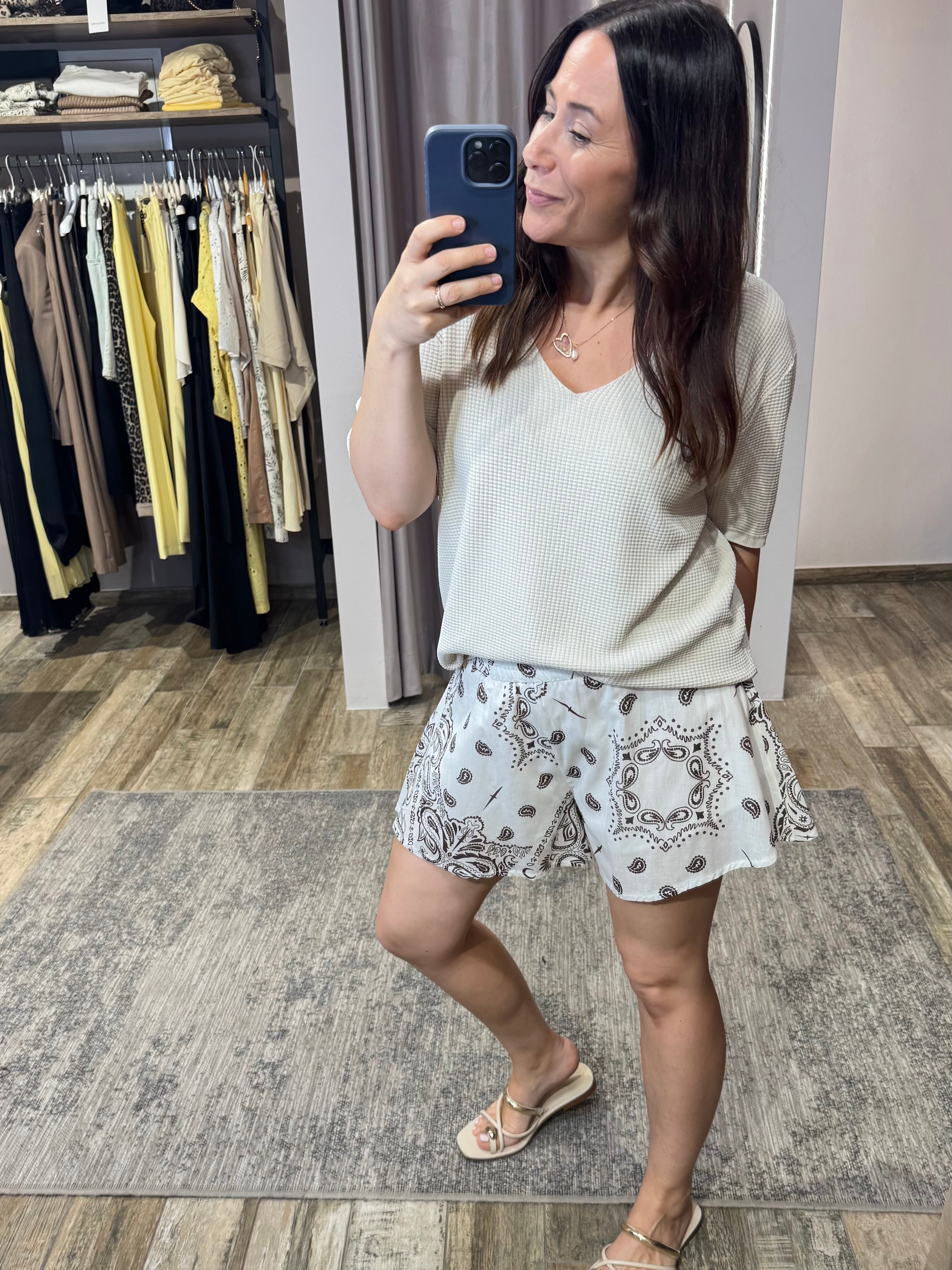 Shorts mit Paisley-Muster