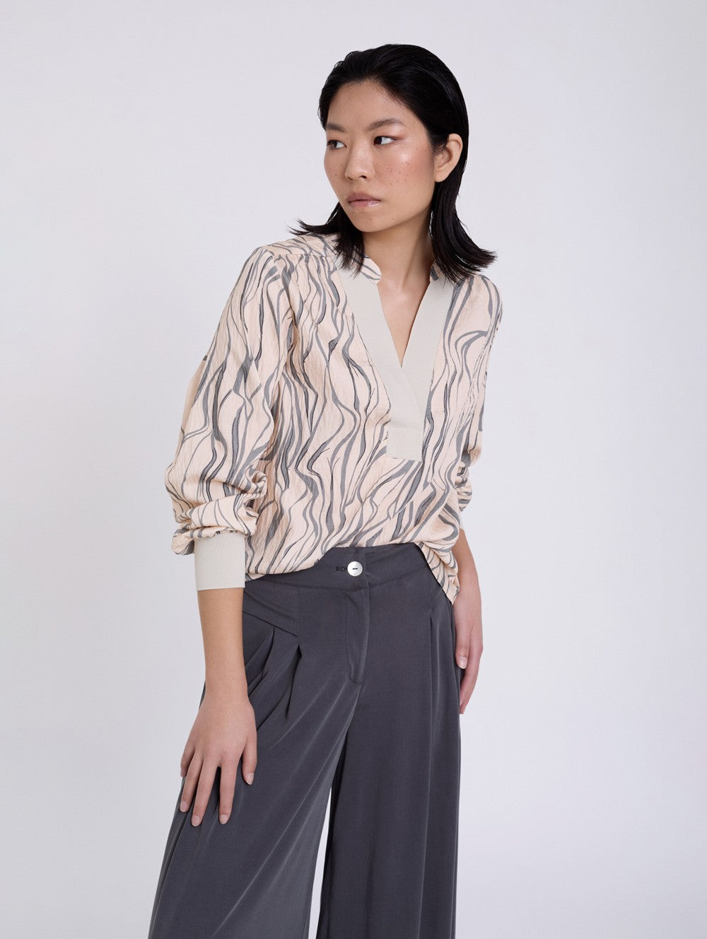 Blusa con stampa acqua
