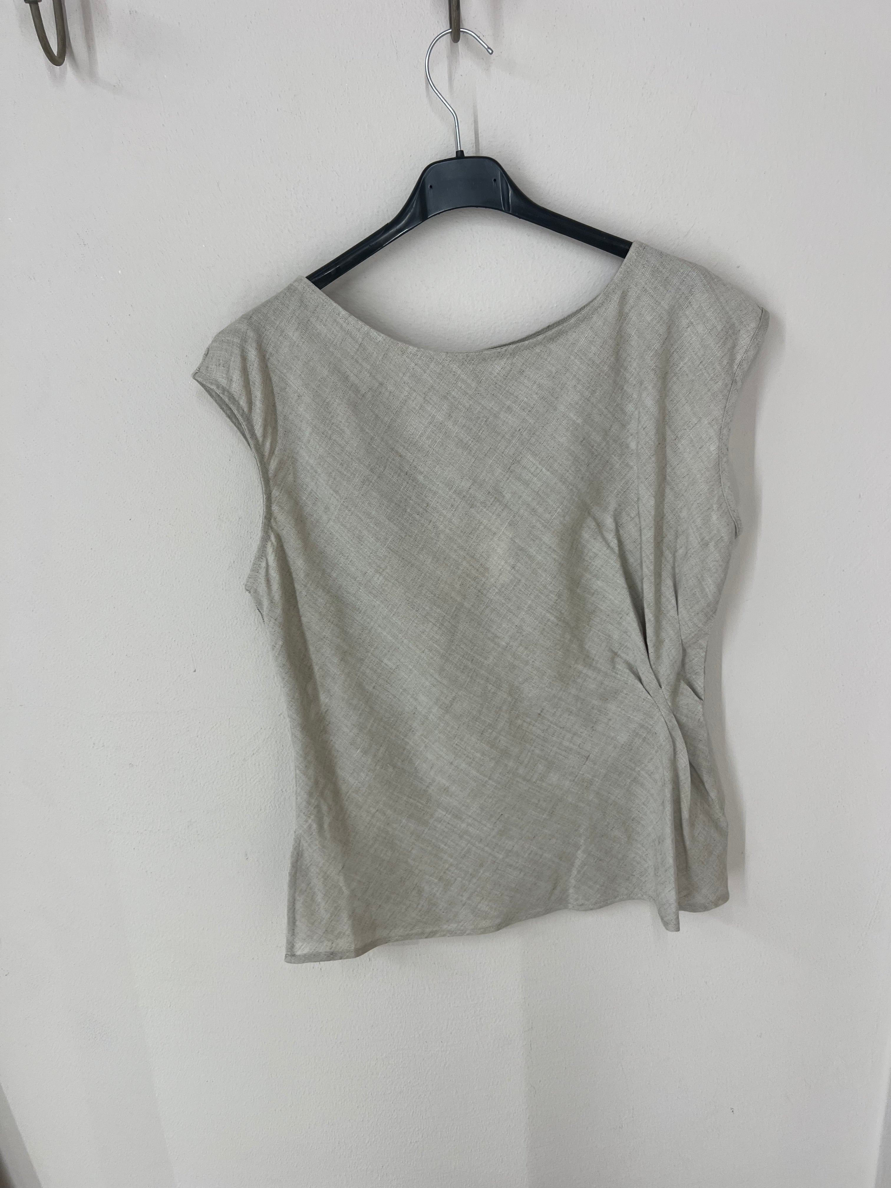 Leinen Top mit Spitze