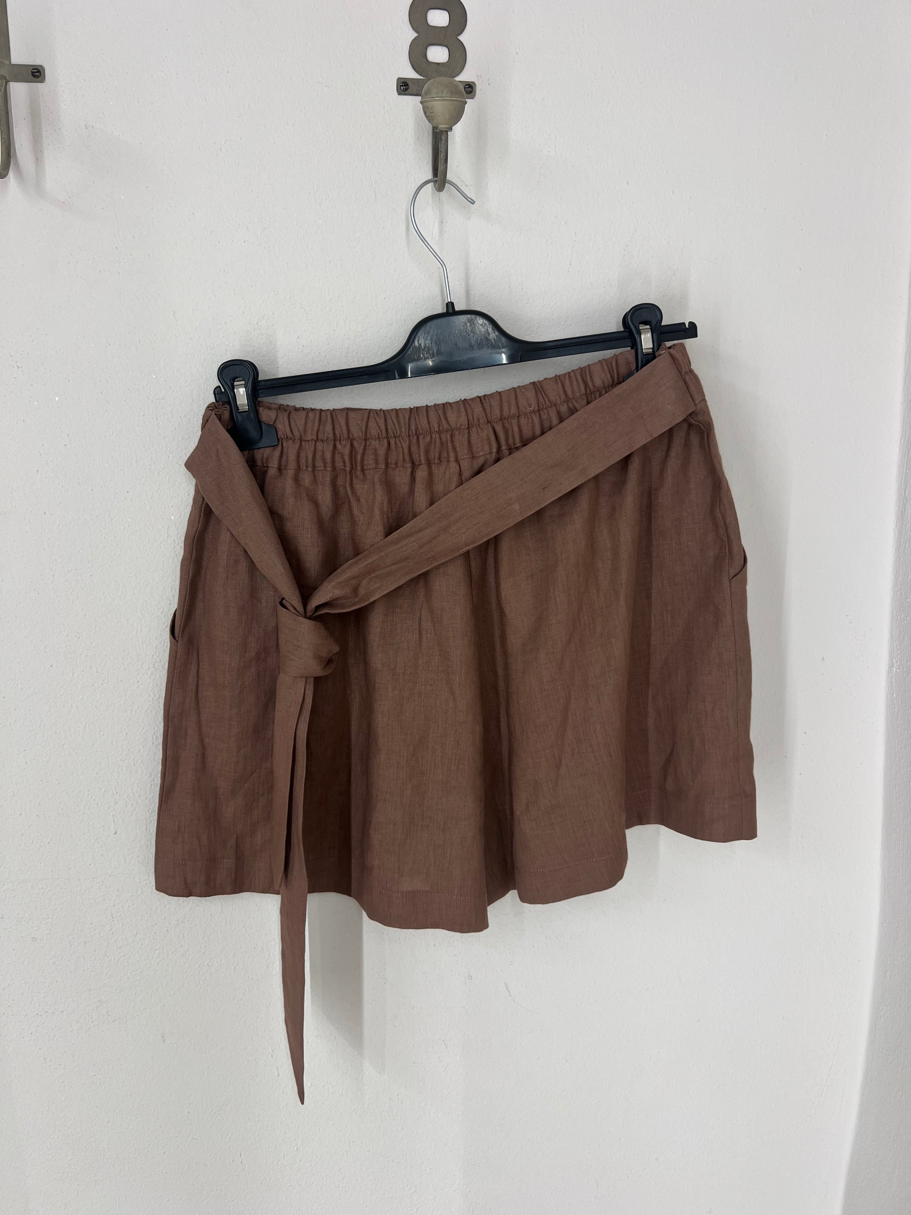 Leinen Shorts mit Gummizug