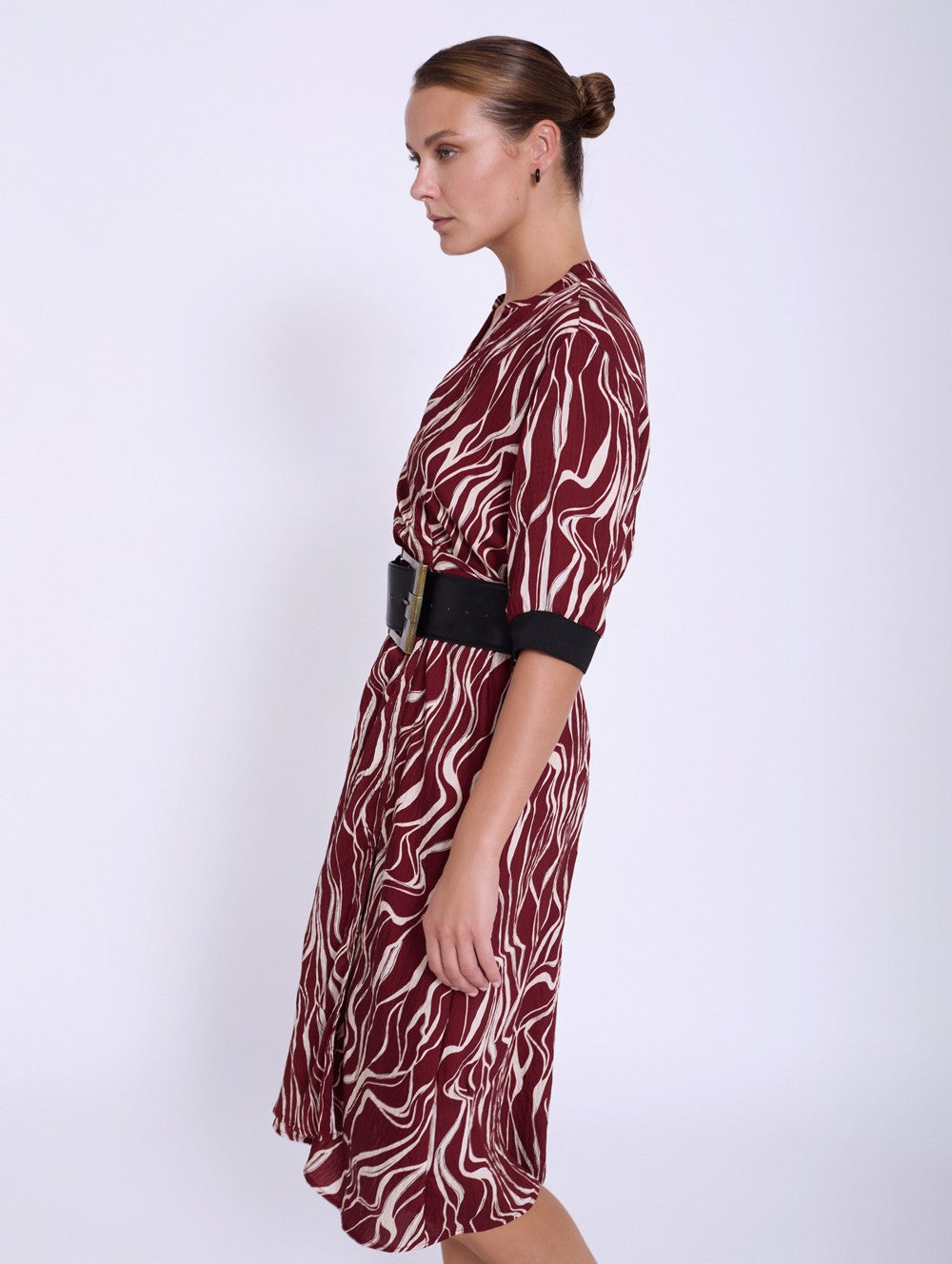 Wickelkleid mit Wasserprint